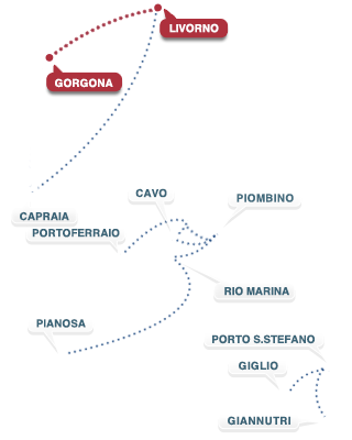 Tratta Livorno - Gorgona - Livorno