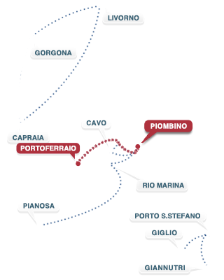 Tratta Piombino - Portoferraio - Piombino